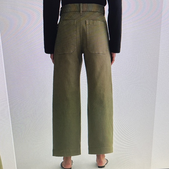 Everlane Women's utility wide leg pant - olive size 6 - Picture 6 of 7
